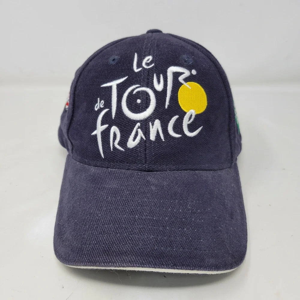 Le Tour de France Navy Blue Embroidered Cycling Baseball Cap Adjustable Hat